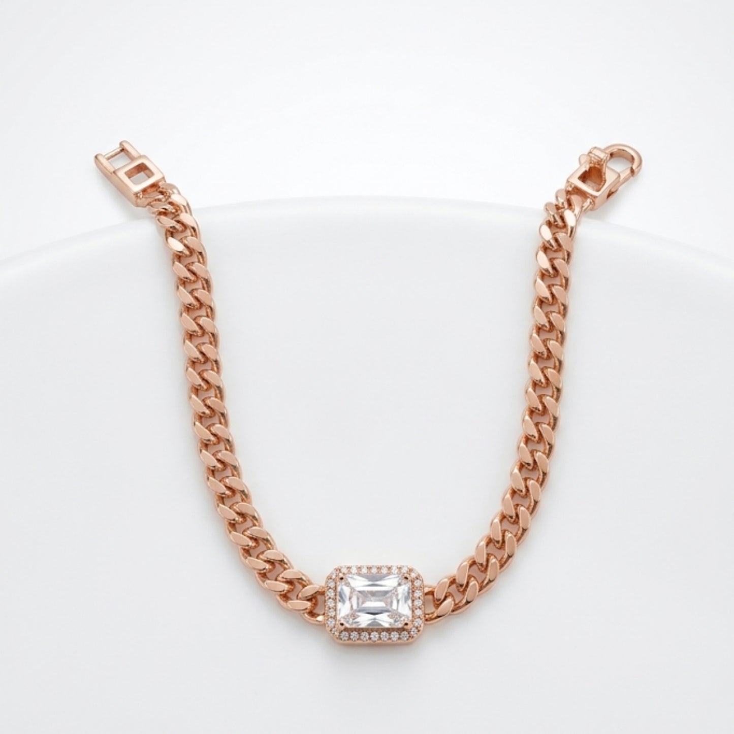 Rose Gold Baguette Bracelet