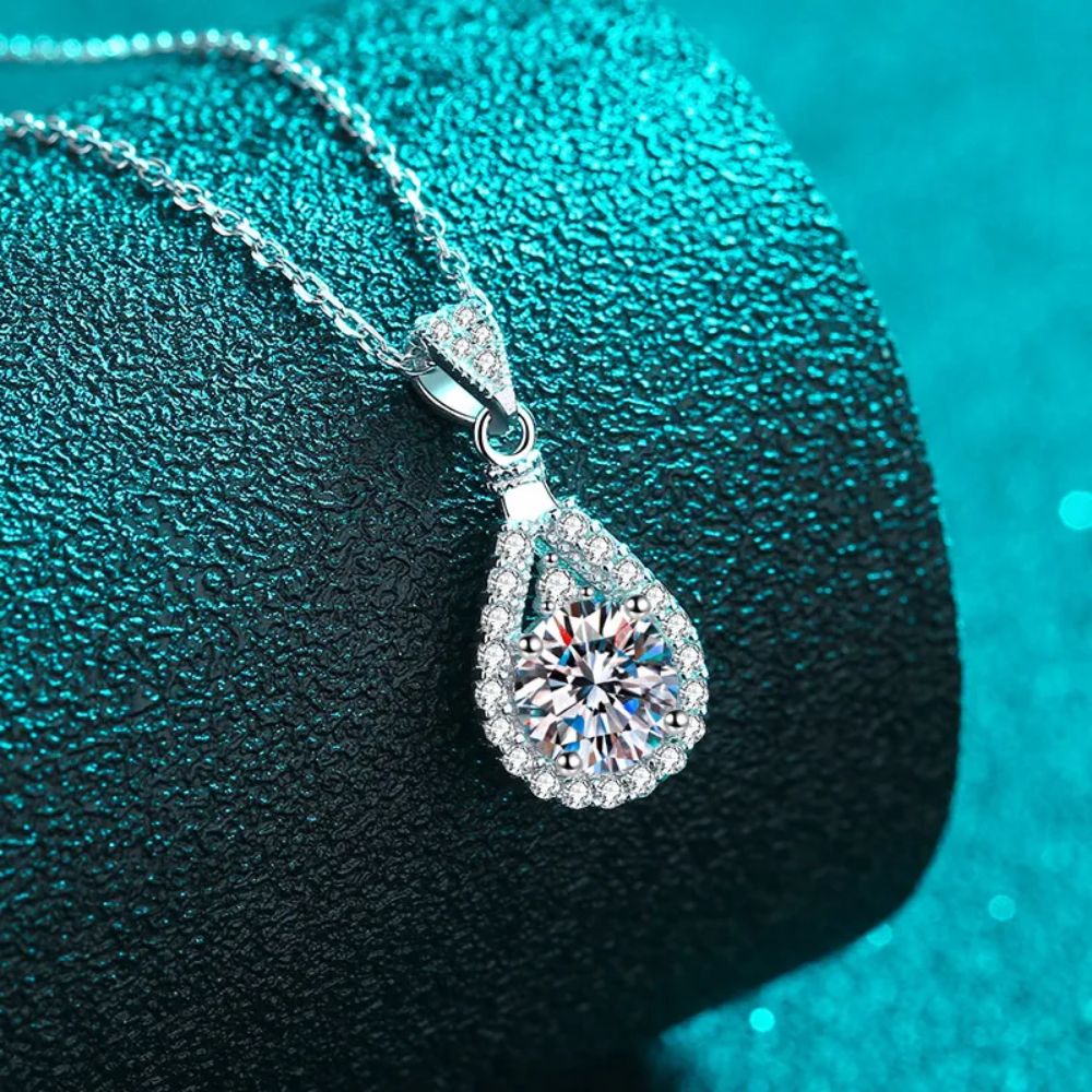 Premium Moissanite Droplet Necklace