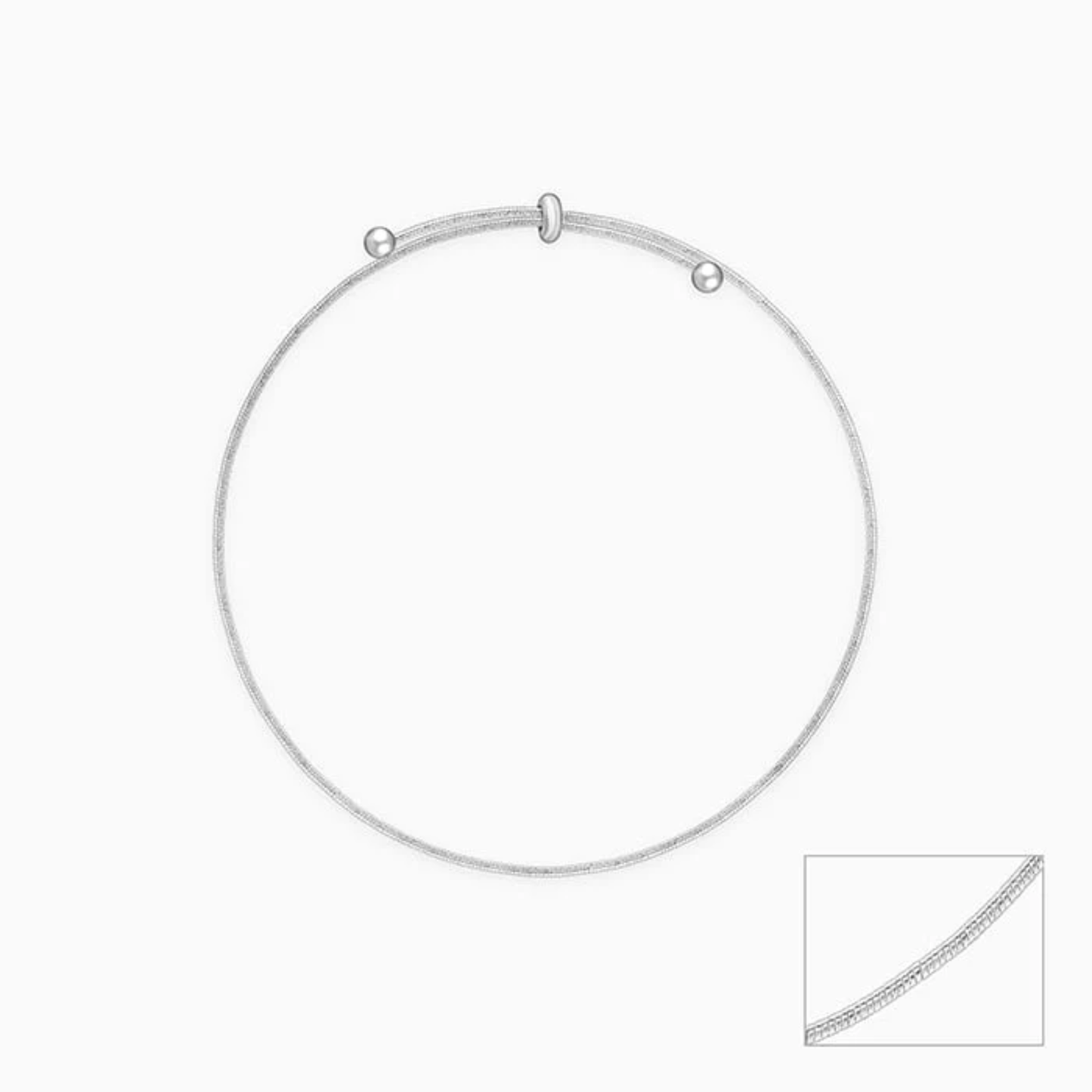 Silver Classic Slider Anklets