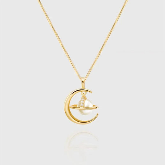 Lunar Orbit Pearl Necklace