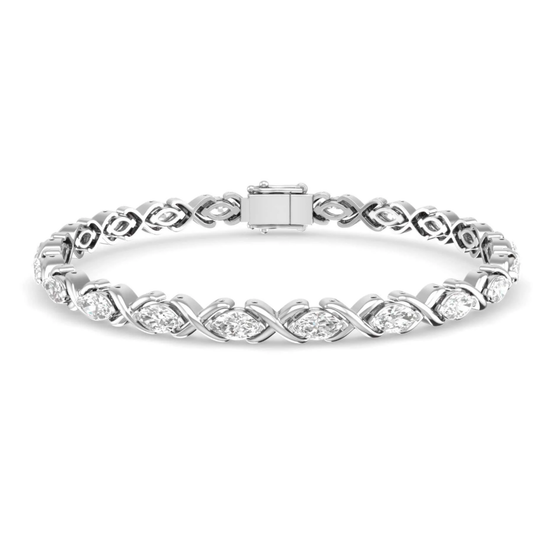 Interlinked Marquise Tennis Bracelet