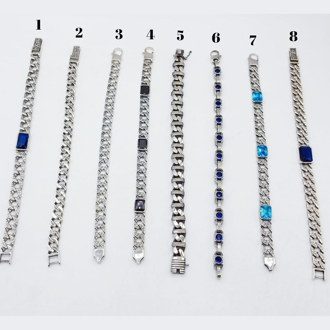 Men's Stone Cuban Link Bracelet
