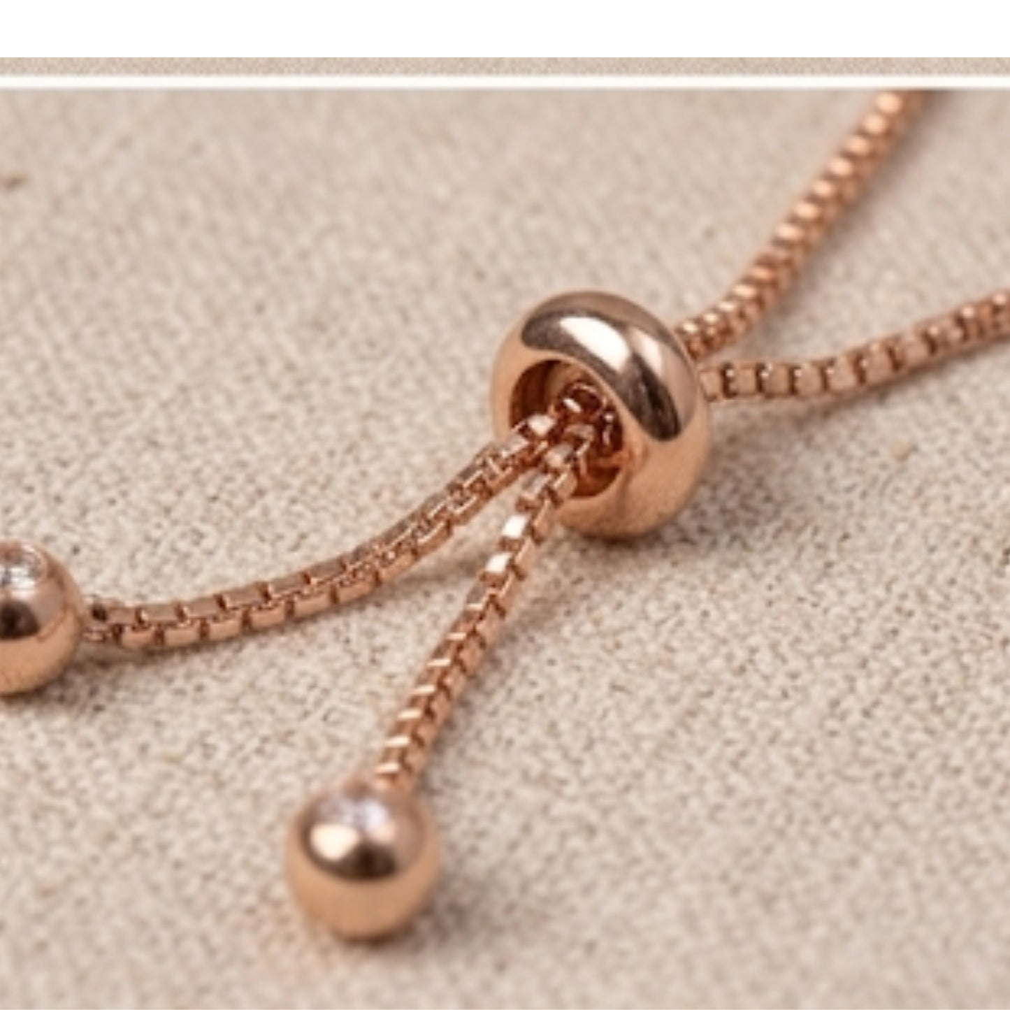 Rose Gold Evil Eye Tennis Slider