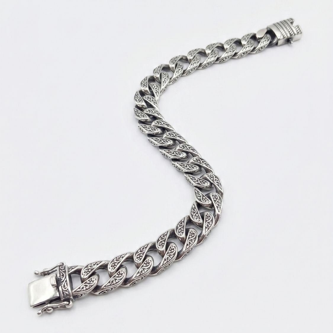 Men's Stone Cuban Link Bracelet