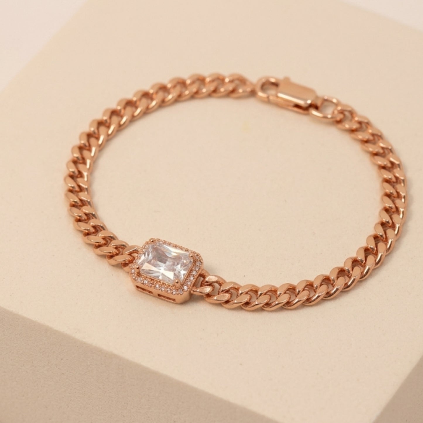 Rose Gold Baguette Bracelet
