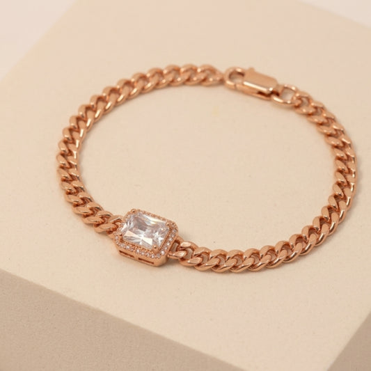 Rose Gold Baguette Bracelet