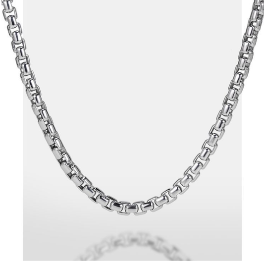 Box Chain Bracelet – Men's 925 Sterling Silver