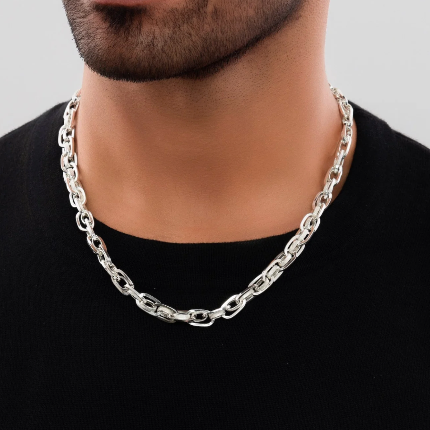 Textured Dual Link Chain