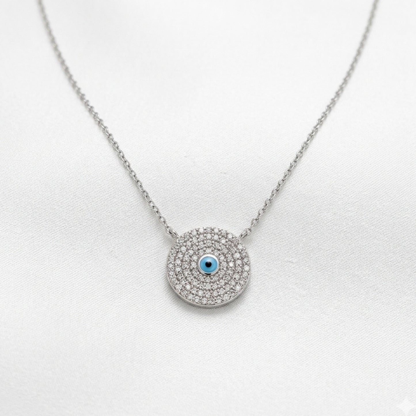 Iced-Out Nazar Necklace & Bracelet Set