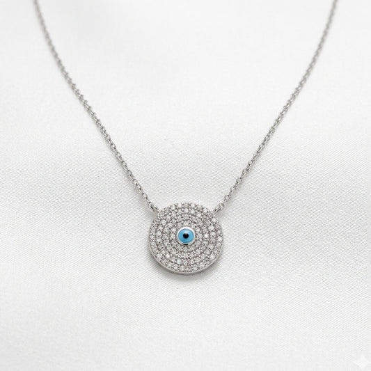 Iced-Out Nazar Necklace & Bracelet Set
