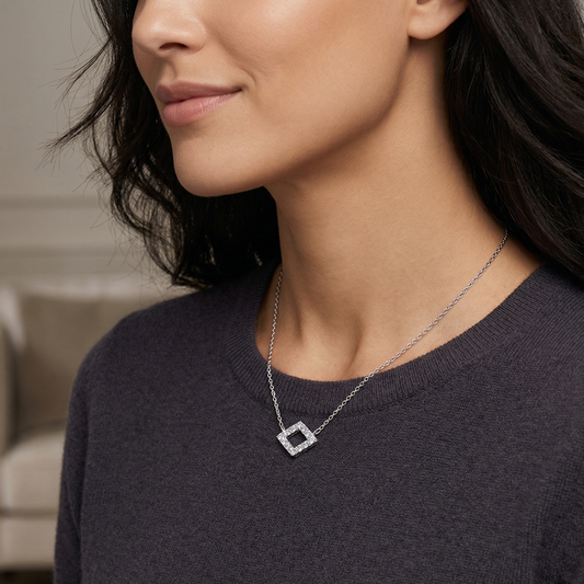 Minimalist Diamond Pendant Necklace