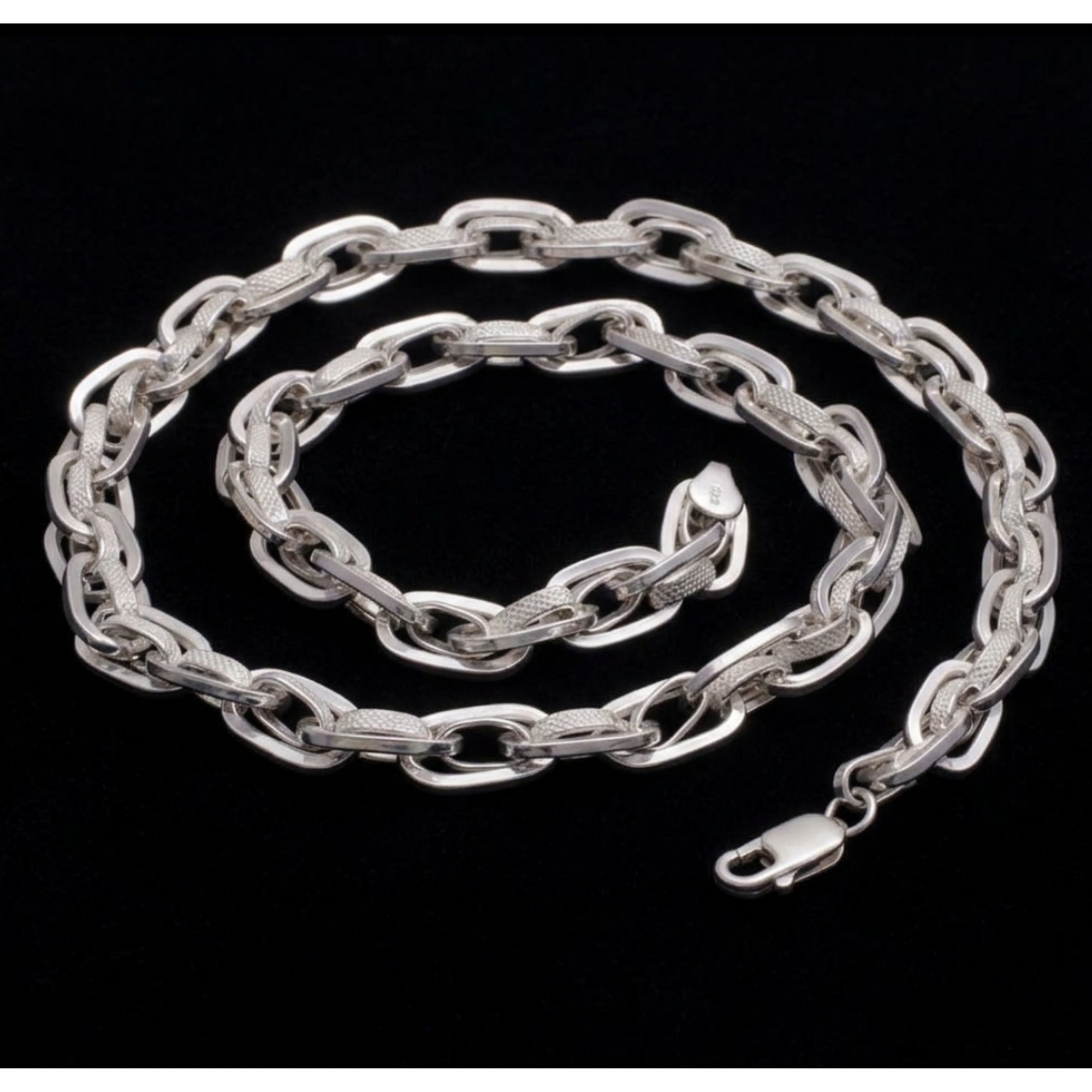 Textured Dual Link Chain