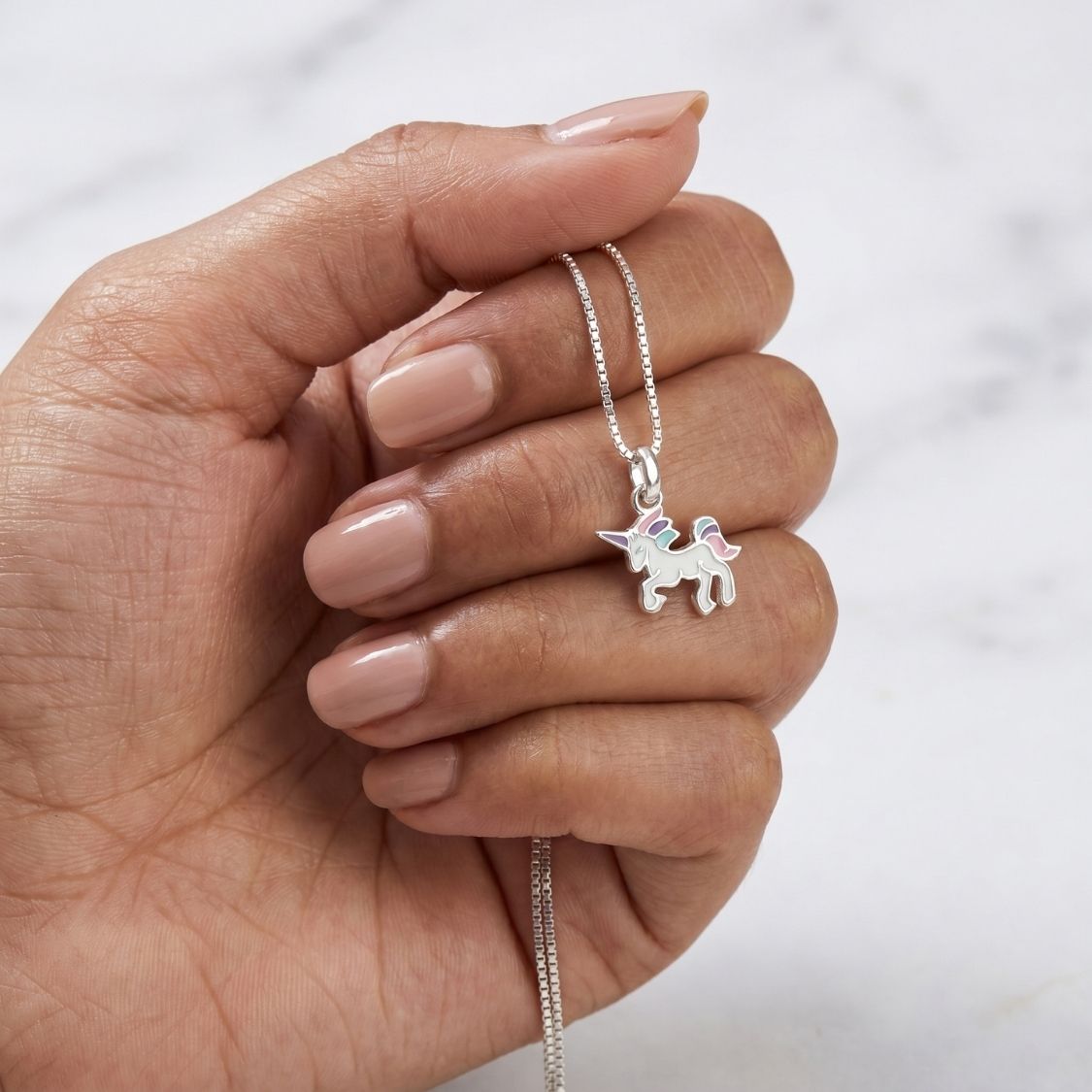 Unicorn Enamel Kids Necklace