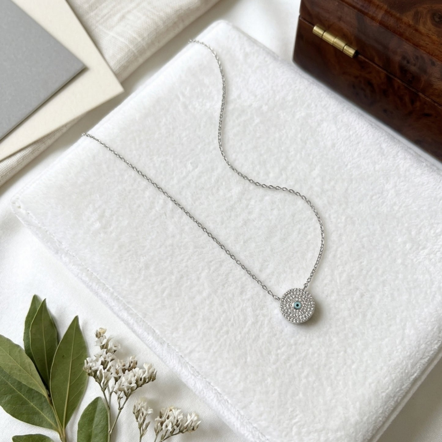 Iced-Out Nazar Necklace & Bracelet Set
