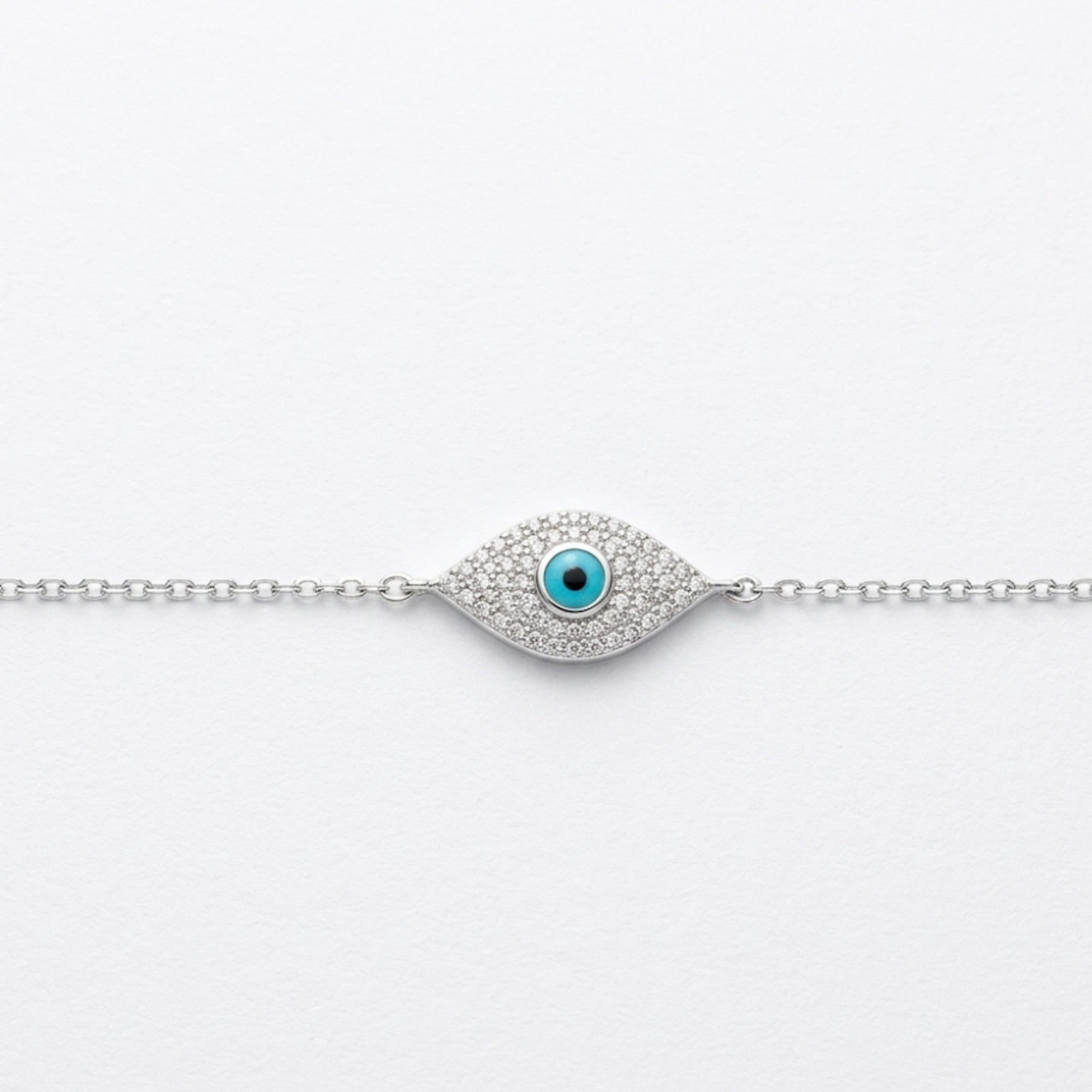 Iced-Out Nazar Necklace & Bracelet Set