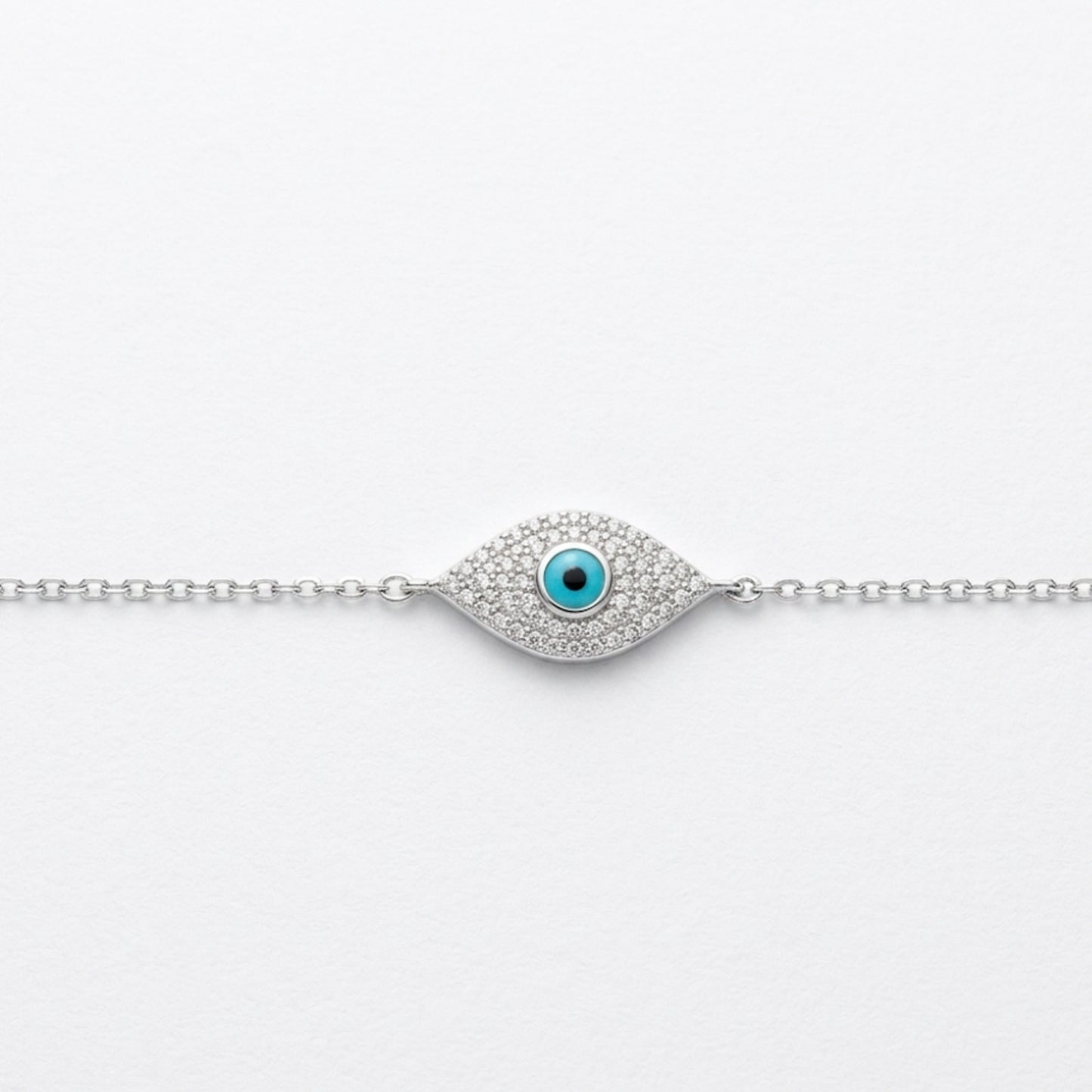 Iced-Out Nazar Necklace & Bracelet Set