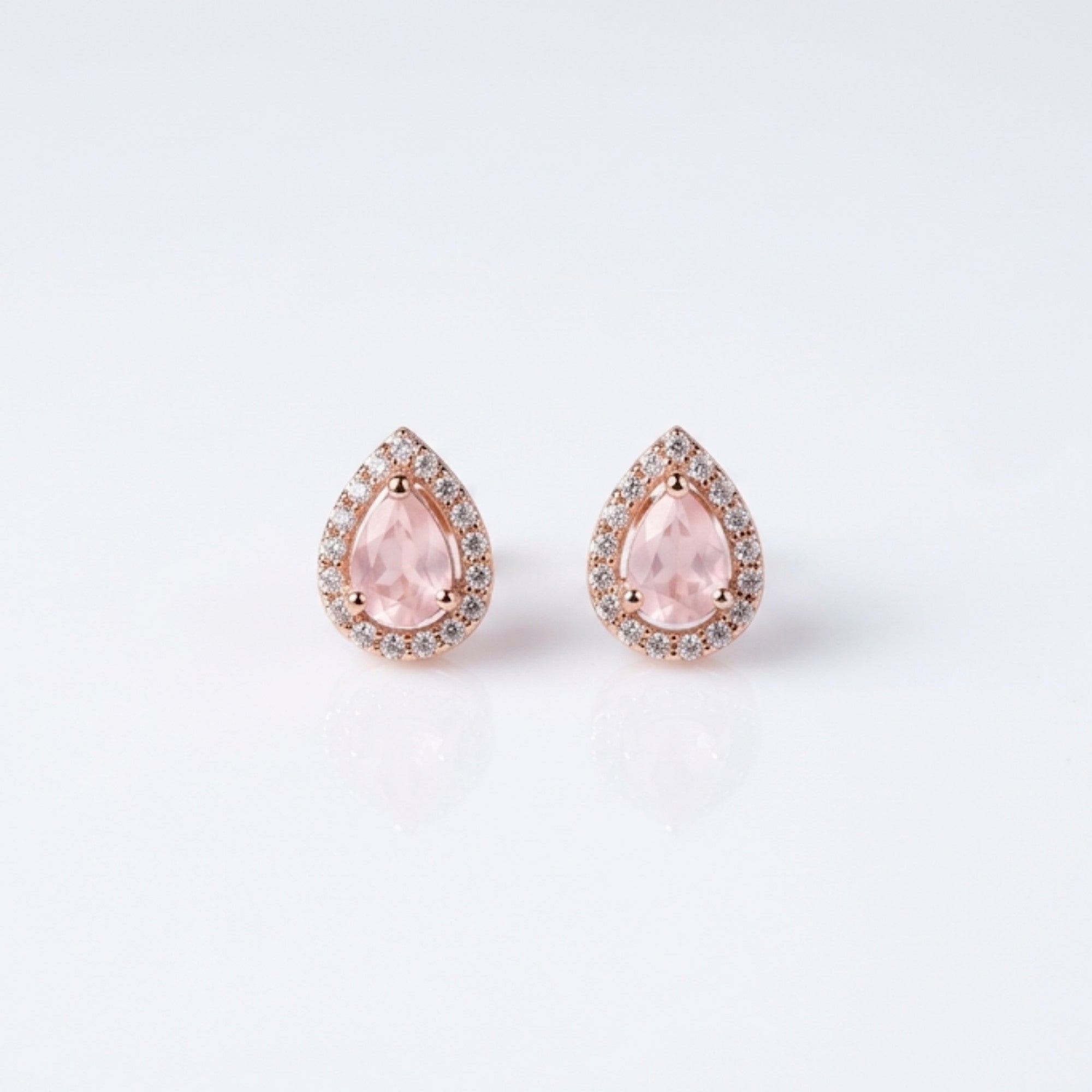 Pink Drop Studs