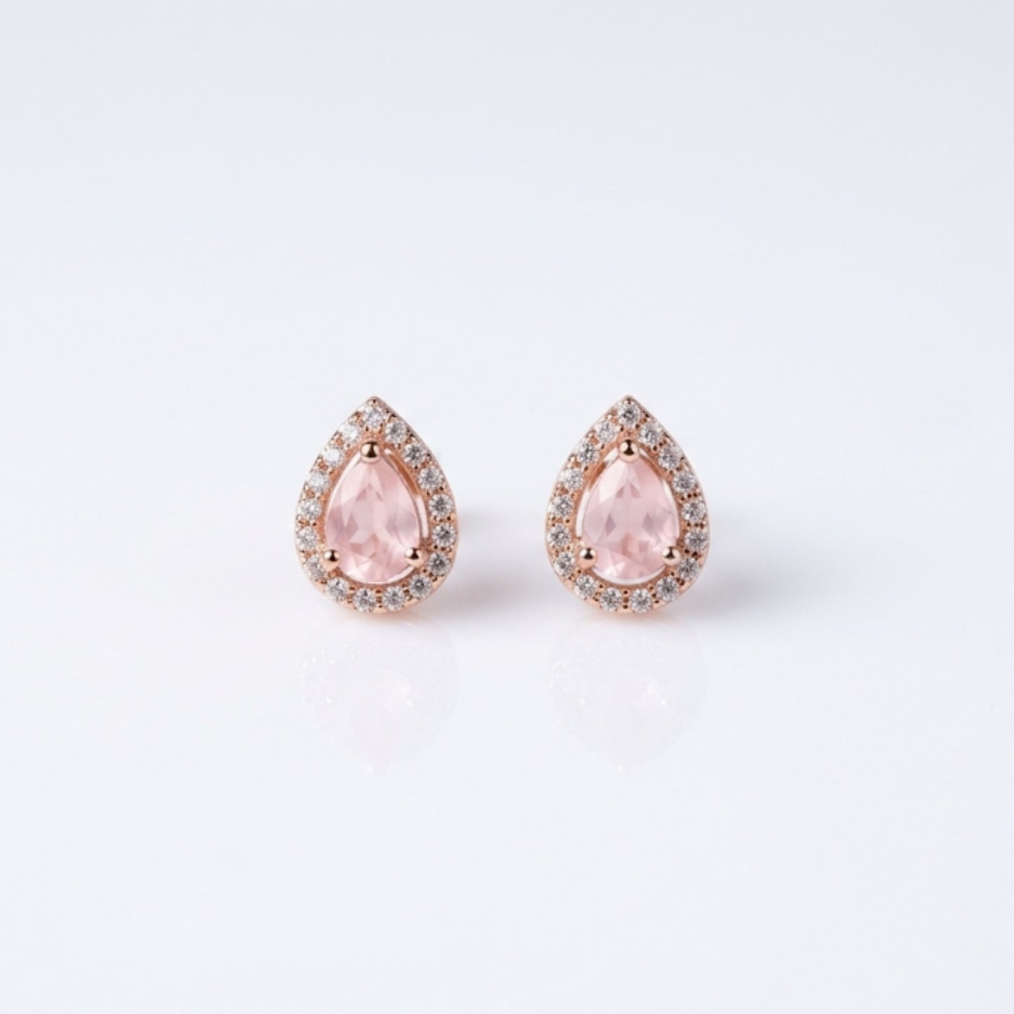 Pink Drop Studs