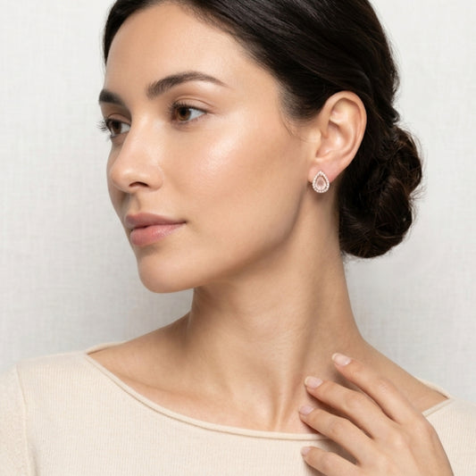 Pink Drop Studs