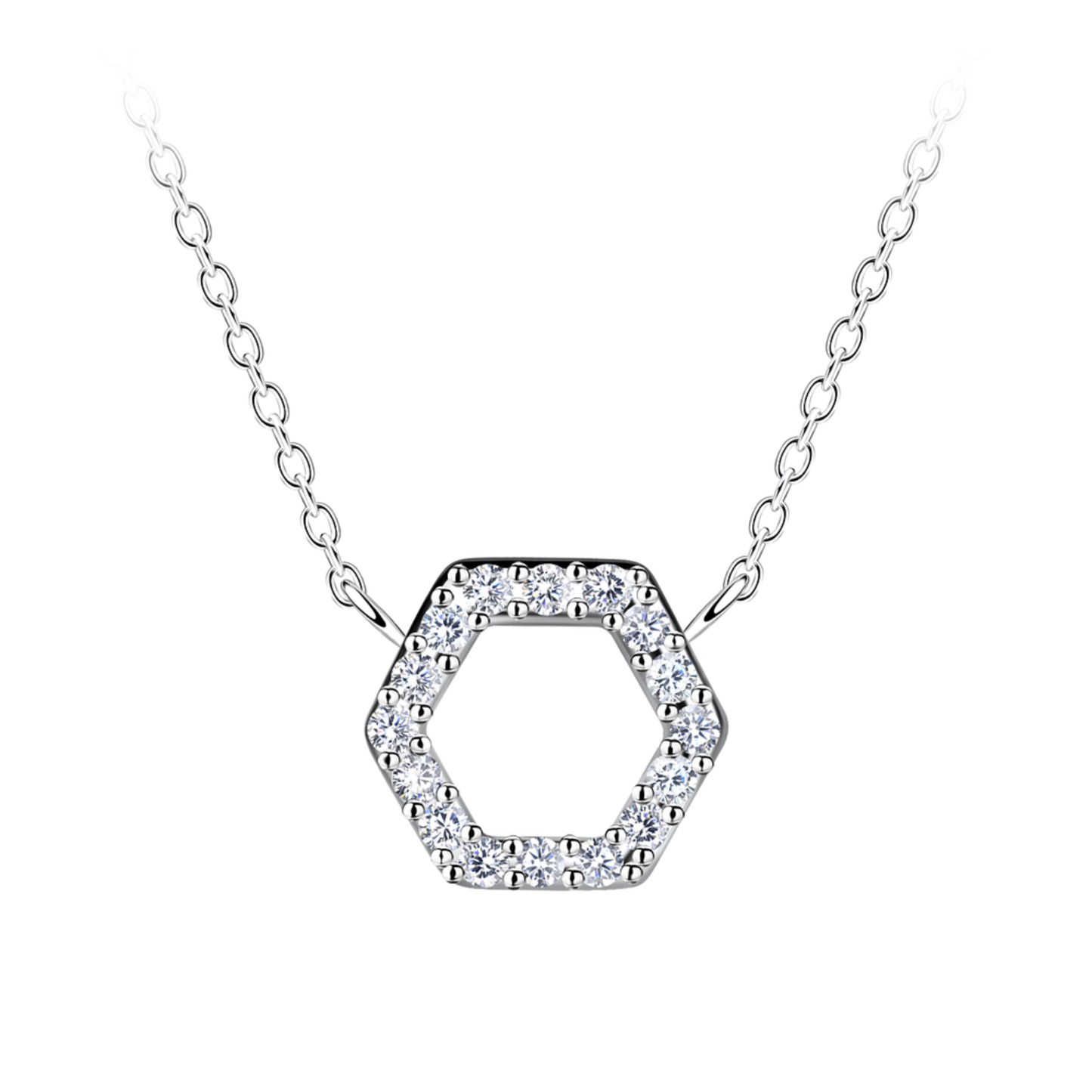 Hexagon Pendant Necklace