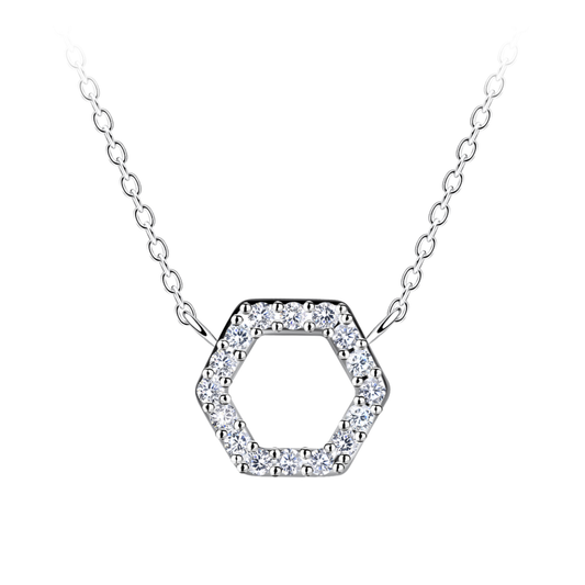 Hexagon Pendant Necklace