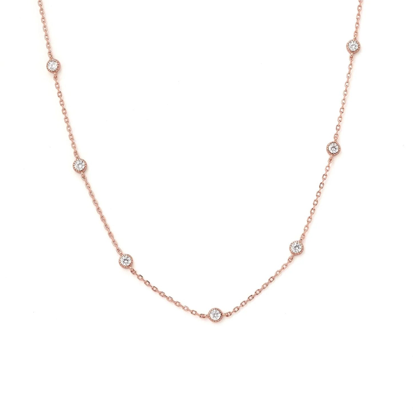 Bezel Spark Station Necklace