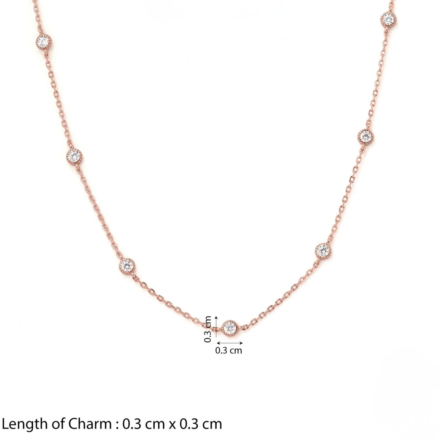 Bezel Spark Station Necklace