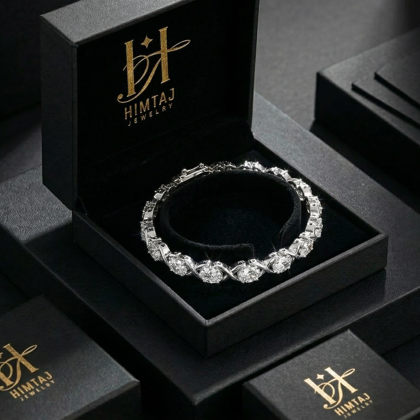 Interlinked Marquise Tennis Bracelet