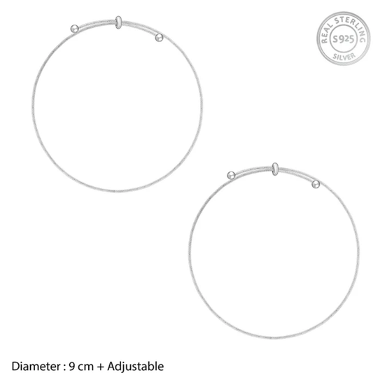 Silver Classic Slider Anklets