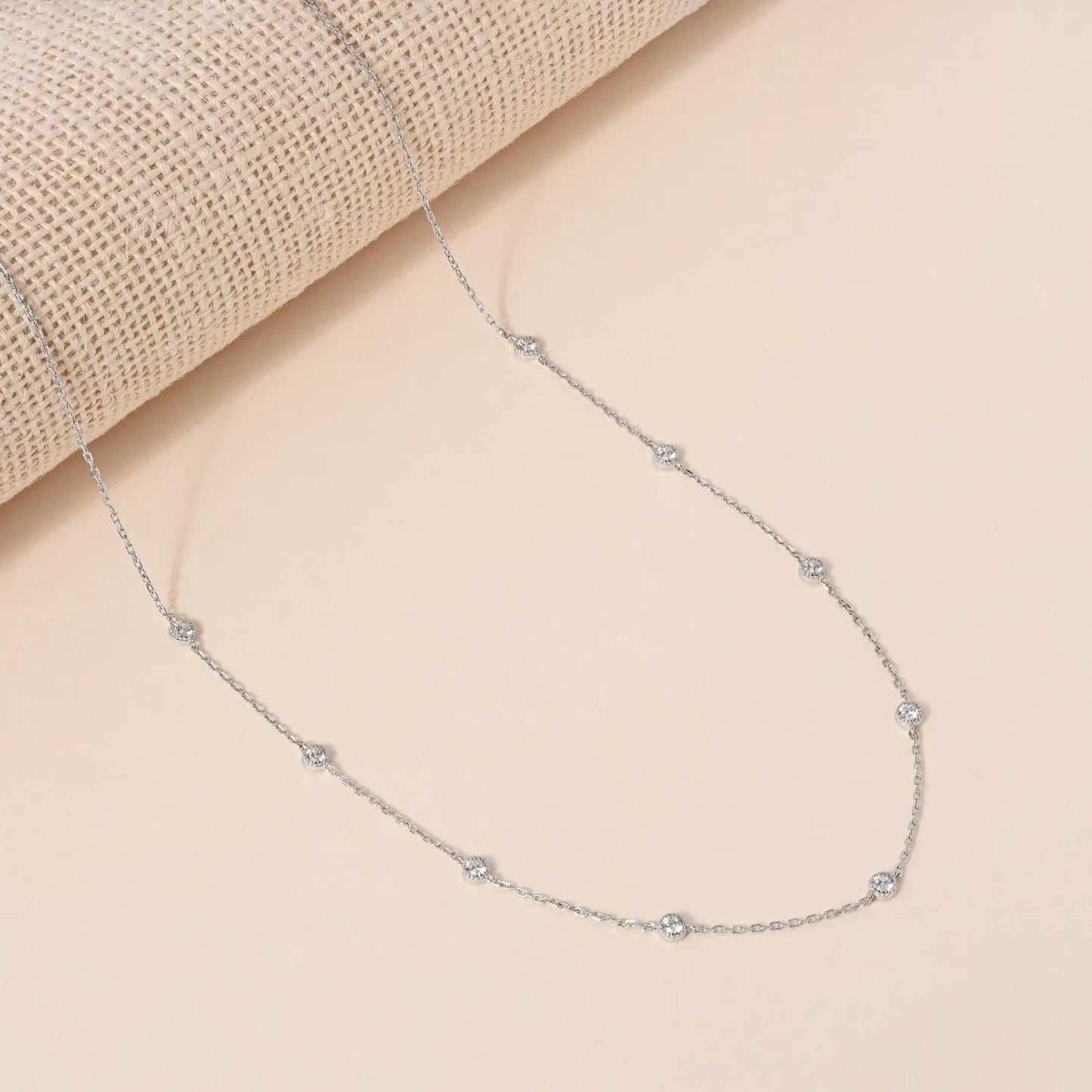 Bezel Spark Station Necklace