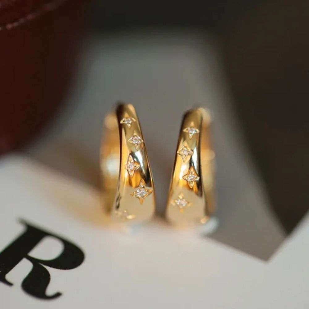 Golden Hoop Earrings