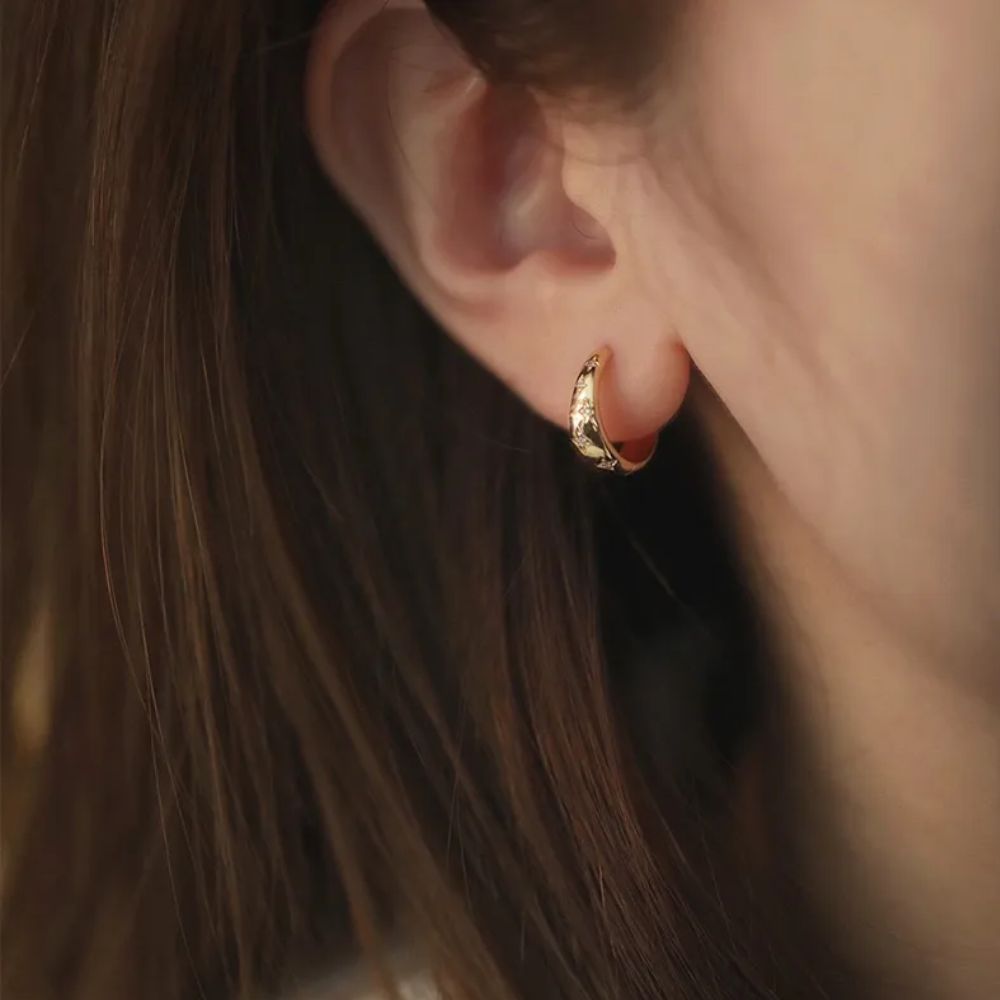 Golden Hoop Earrings