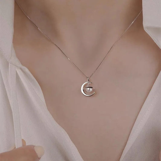 Lunar Orbit Pearl Necklace