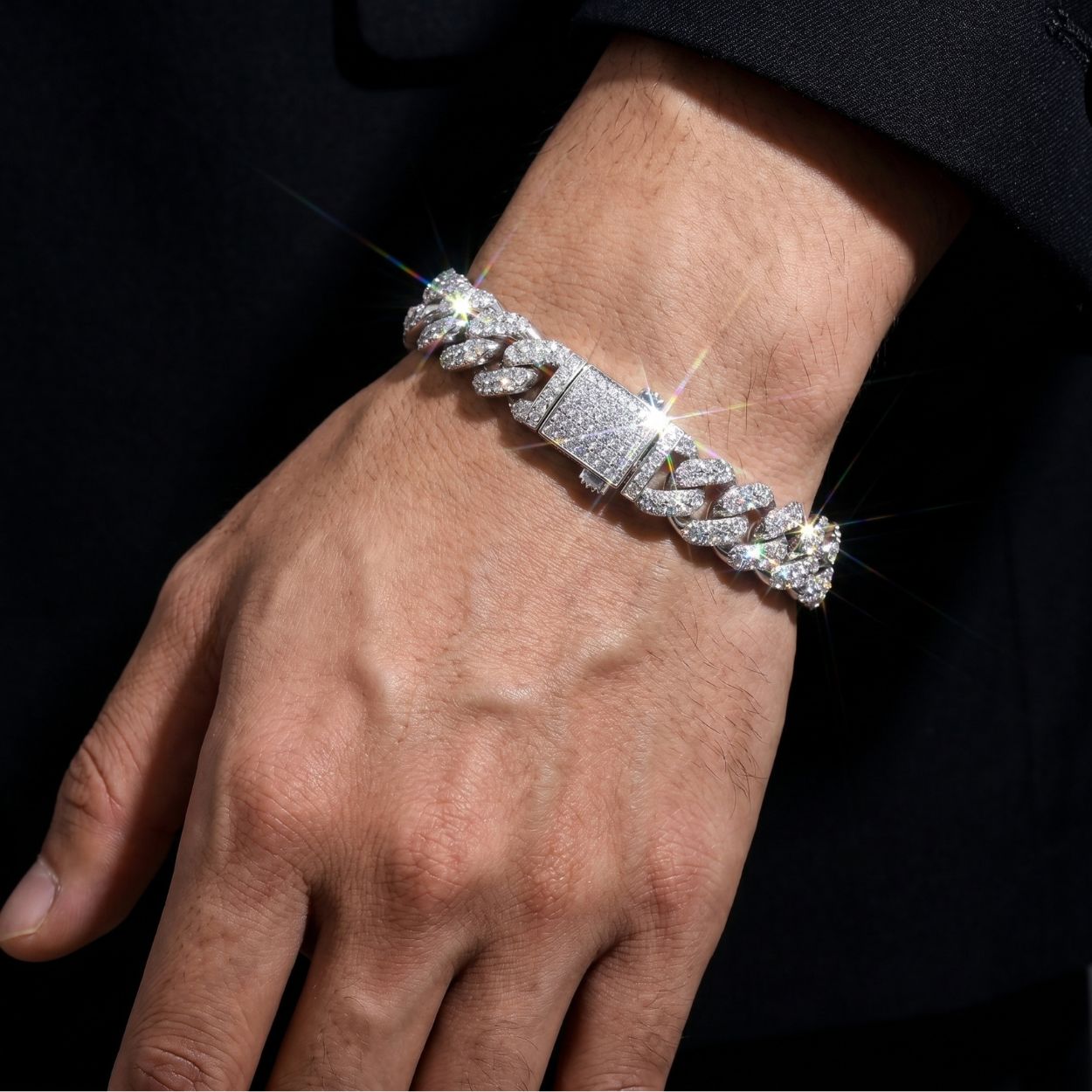 Iced-Out Cuban Link Bracelet
