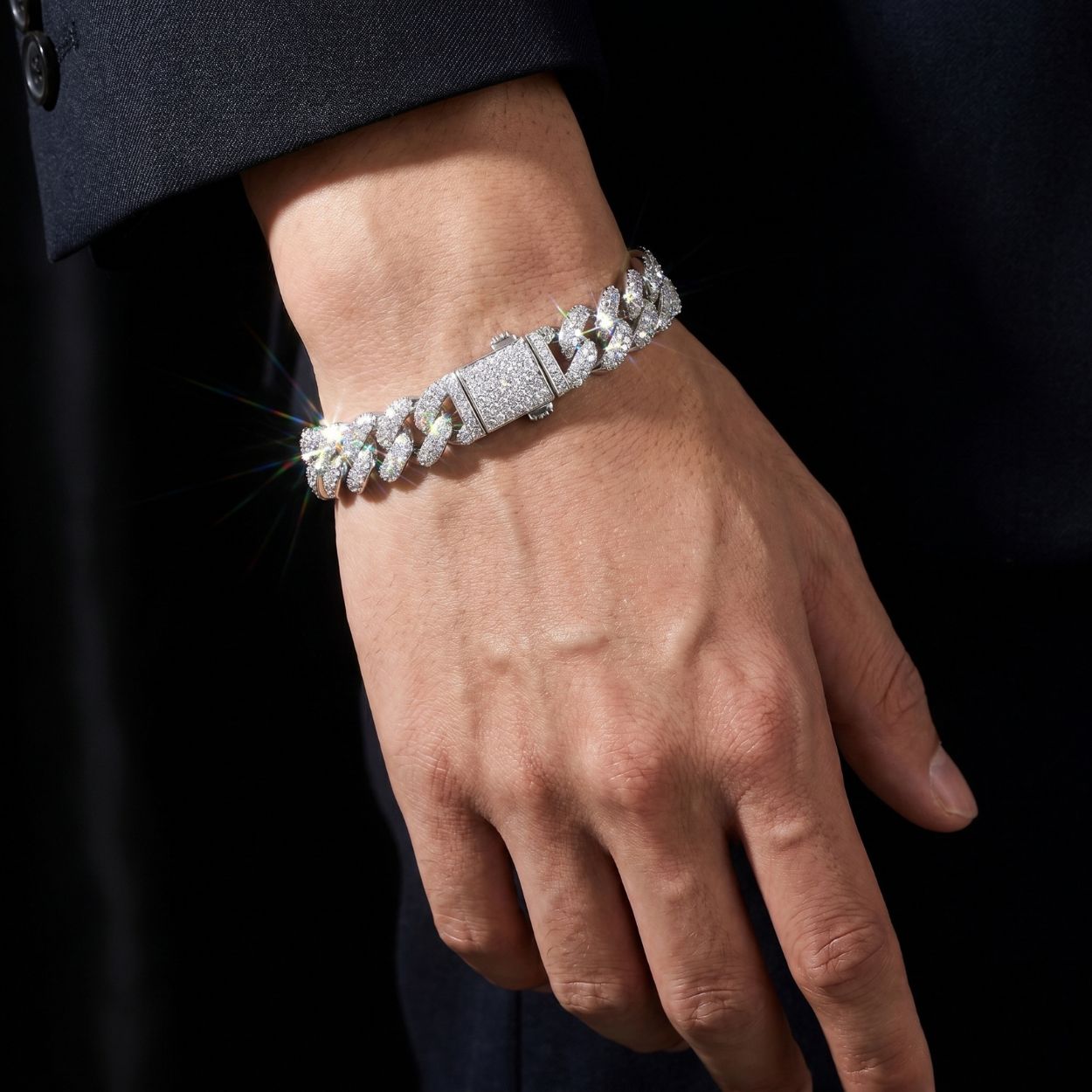Iced-Out Cuban Link Bracelet