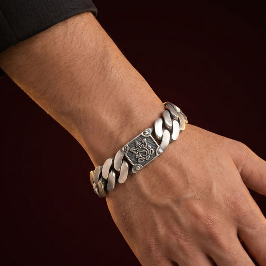 Lord Ganesha Cuban Link Bracelet