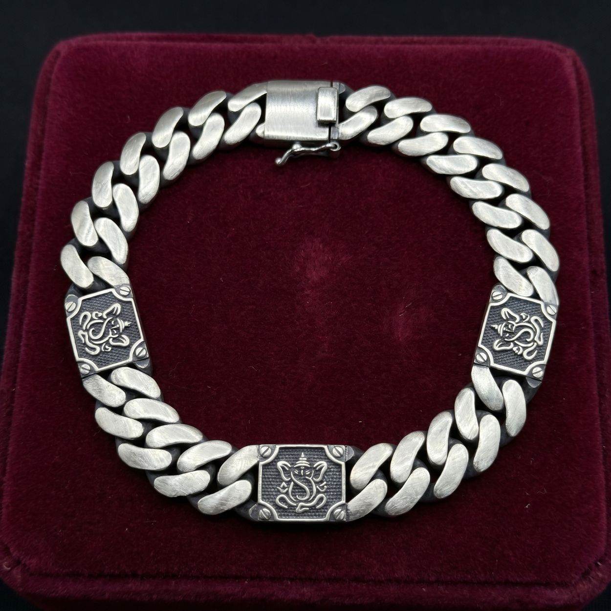 Lord Ganesha Cuban Link Bracelet
