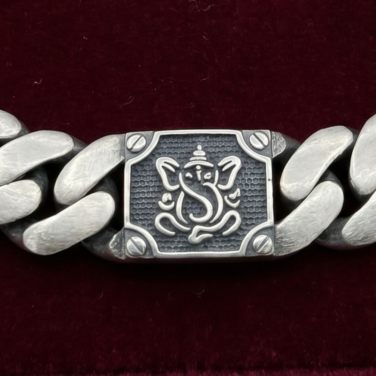 Lord Ganesha Cuban Link Bracelet