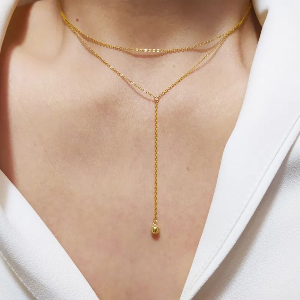 Cable Chained Lared Necklace