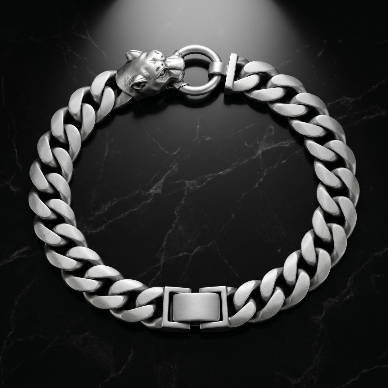 Panther Head Cuban Link Men's Bracelet