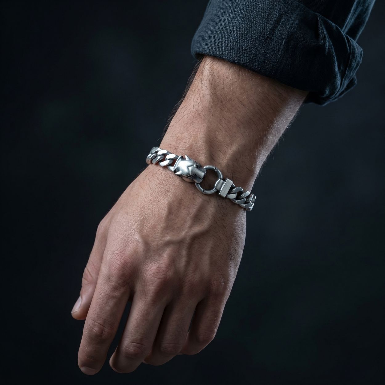 Panther Head Cuban Link Men's Bracelet