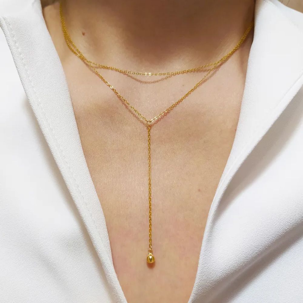 Cable Chained Lared Necklace
