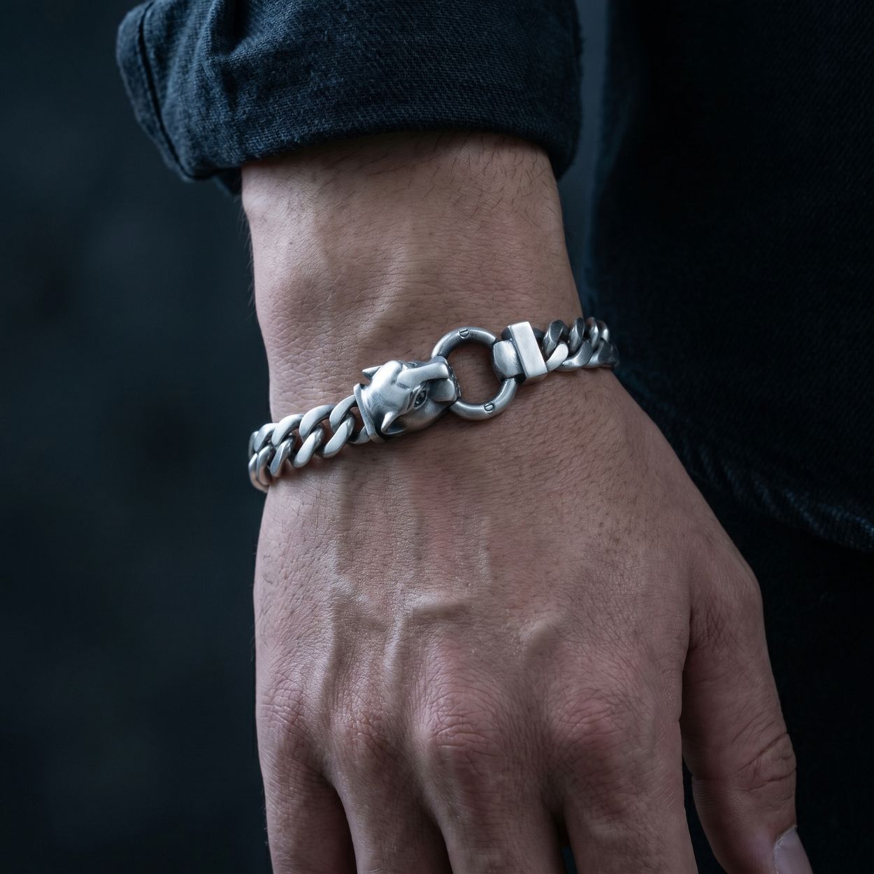 Panther Head Cuban Link Men's Bracelet