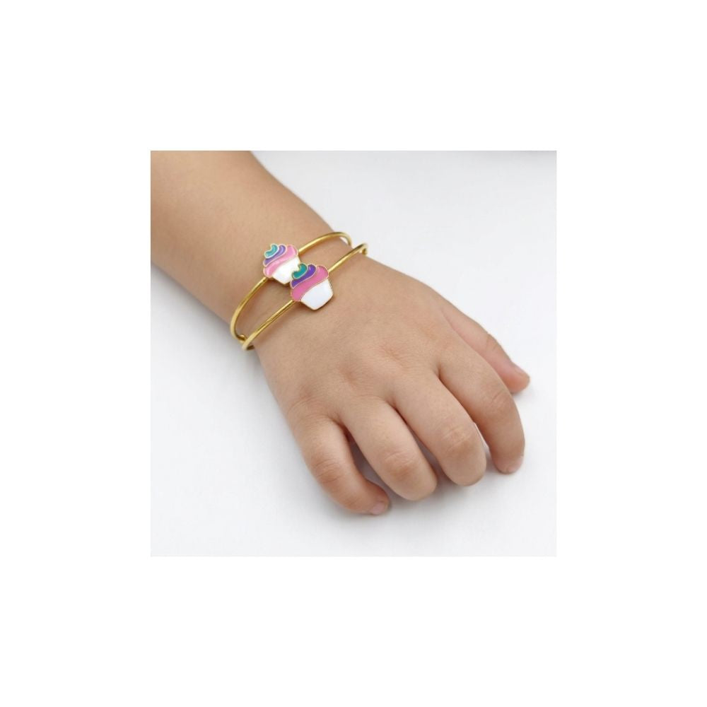 Cupcake Charm Kids Bangle