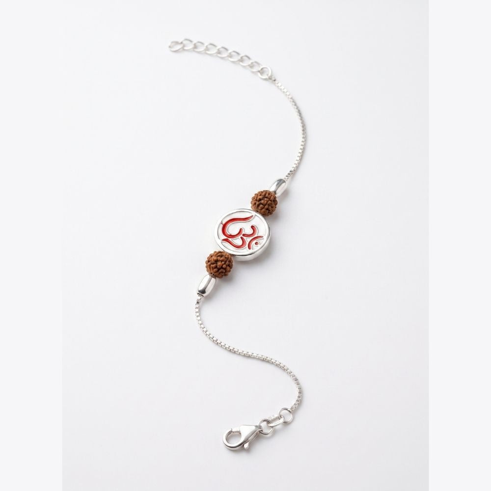 Om Rudraksha Rakhi Bracelet