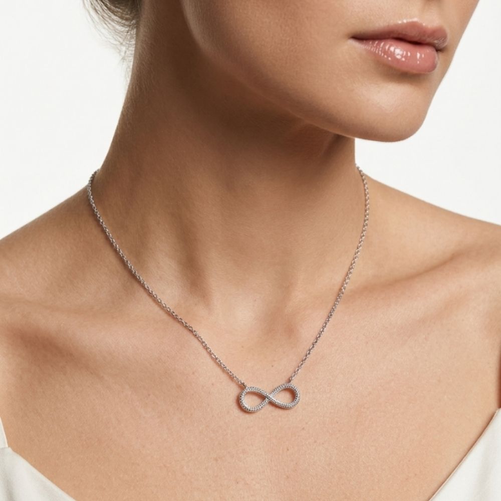 Infinity Pavé Necklace