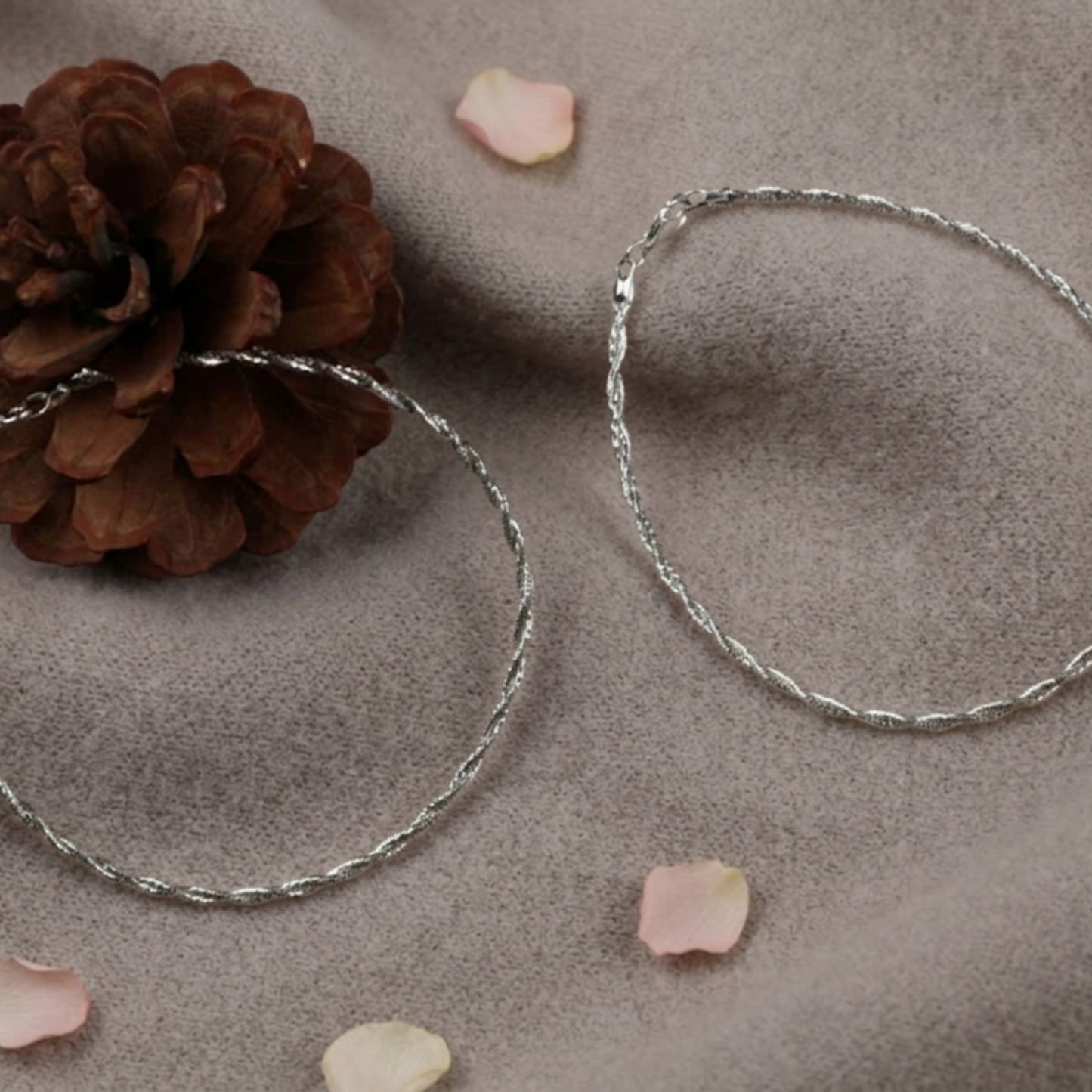 925 Silver Twist Anklet