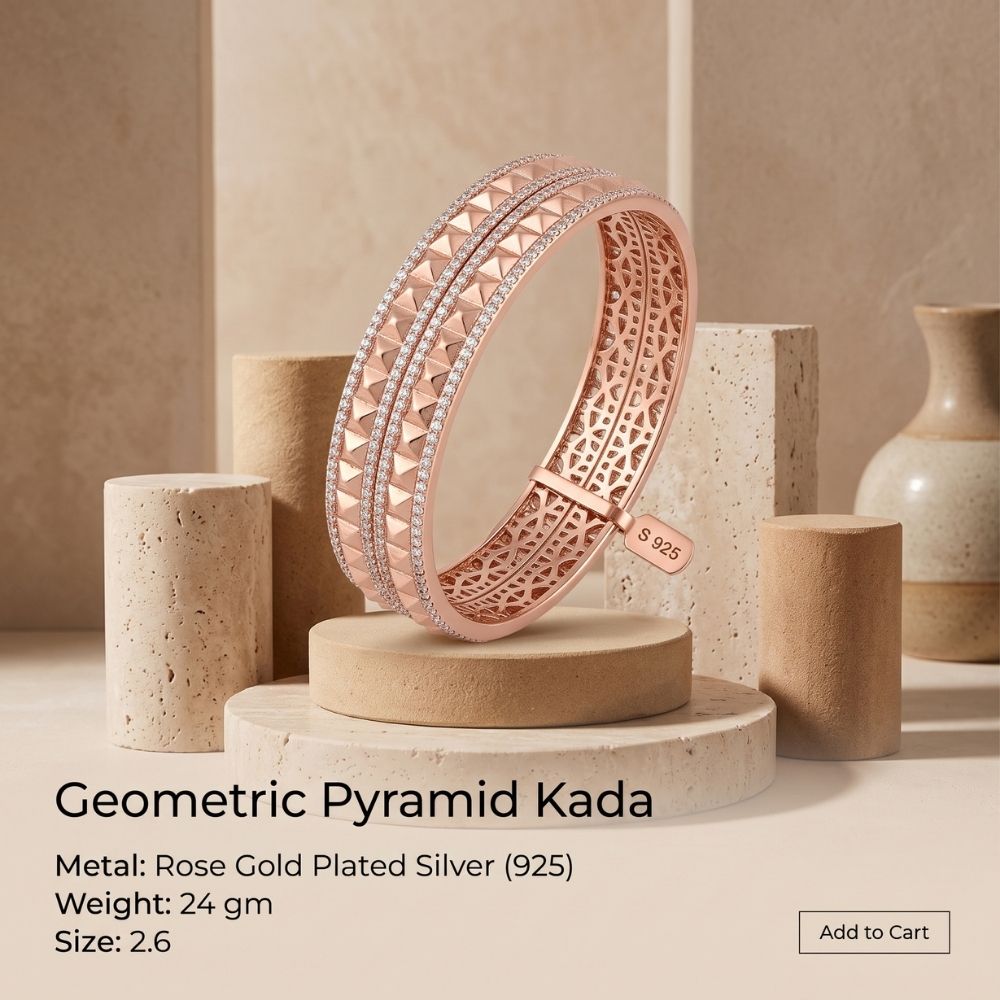 Pyramid Spike Pavé Bangle