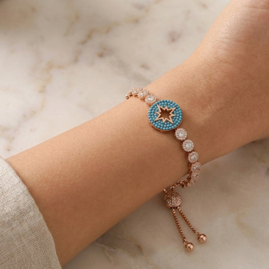 Azure Star Tennis Bracelet