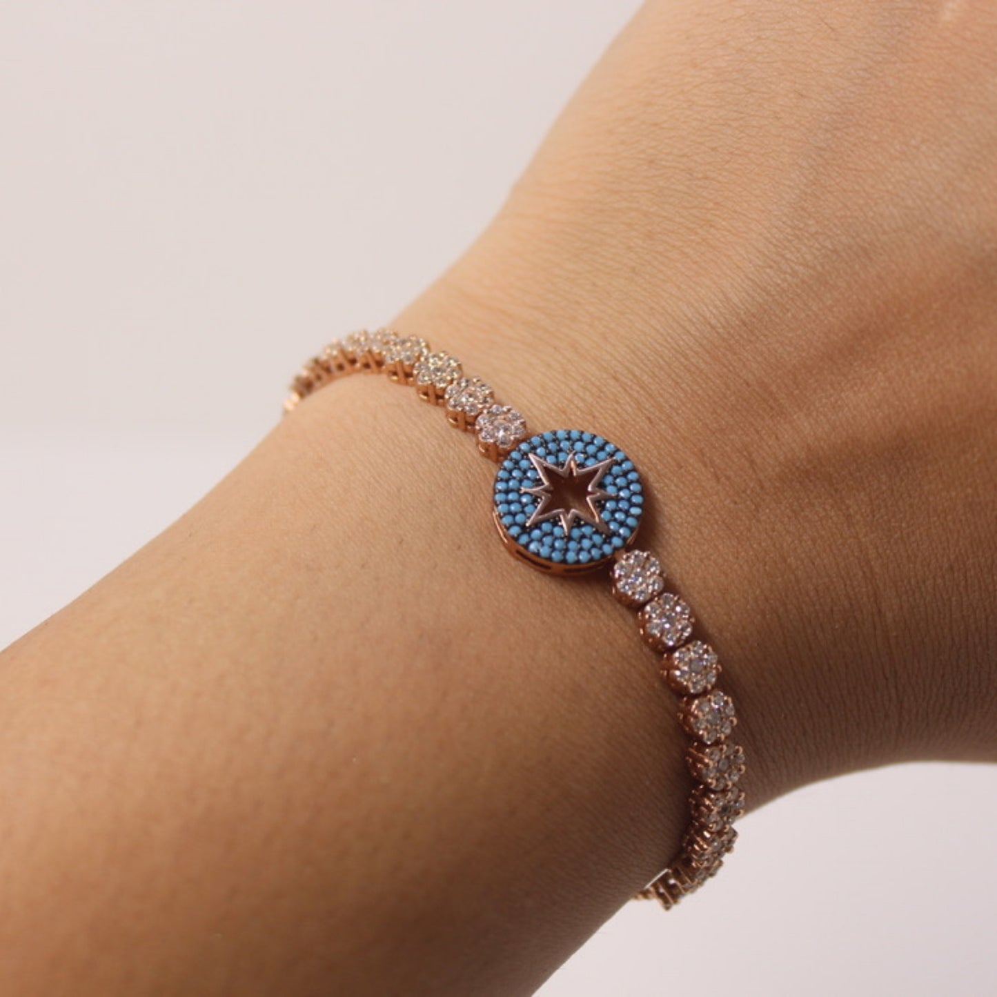 Azure Star Tennis Bracelet